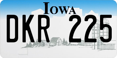 IA license plate DKR225