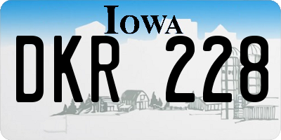 IA license plate DKR228