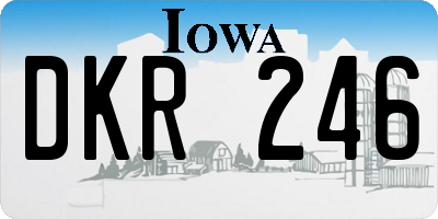 IA license plate DKR246