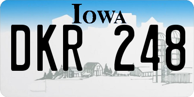 IA license plate DKR248