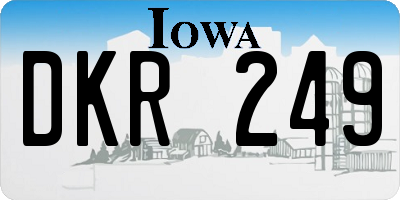 IA license plate DKR249