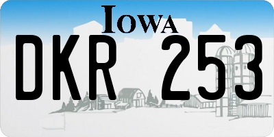 IA license plate DKR253