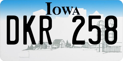 IA license plate DKR258