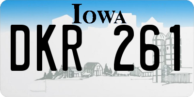 IA license plate DKR261