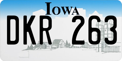 IA license plate DKR263