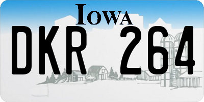 IA license plate DKR264