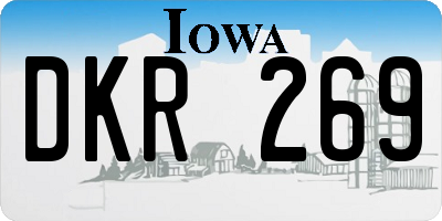 IA license plate DKR269