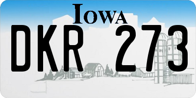 IA license plate DKR273