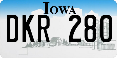 IA license plate DKR280