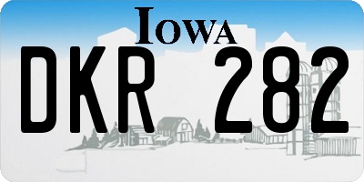 IA license plate DKR282