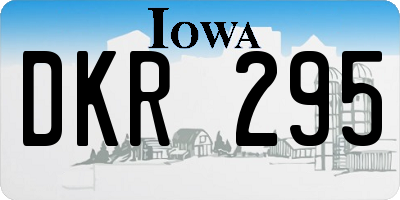 IA license plate DKR295