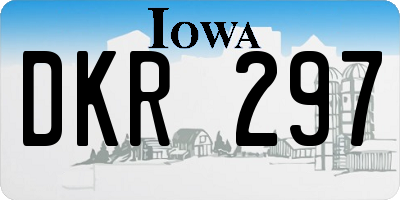 IA license plate DKR297
