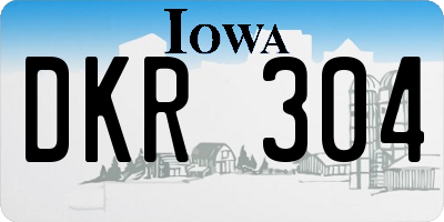 IA license plate DKR304