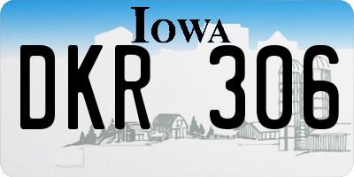 IA license plate DKR306