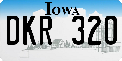 IA license plate DKR320