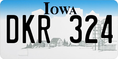 IA license plate DKR324