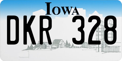 IA license plate DKR328