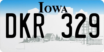IA license plate DKR329