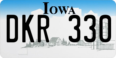 IA license plate DKR330