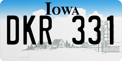 IA license plate DKR331