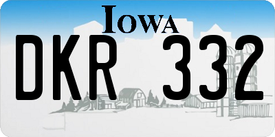 IA license plate DKR332