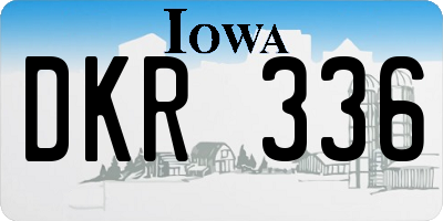 IA license plate DKR336