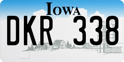 IA license plate DKR338