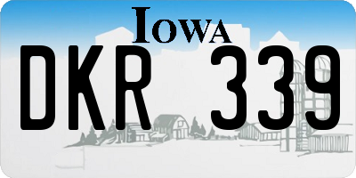 IA license plate DKR339