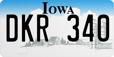 IA license plate DKR340