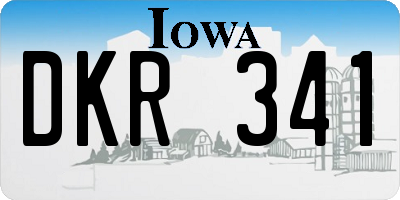 IA license plate DKR341