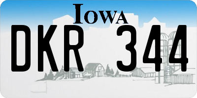 IA license plate DKR344