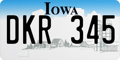 IA license plate DKR345
