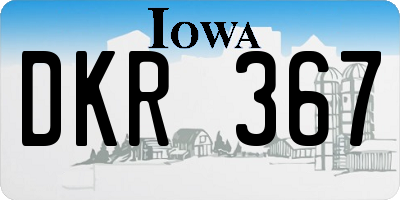 IA license plate DKR367