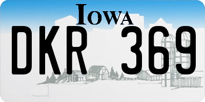 IA license plate DKR369