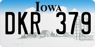 IA license plate DKR379