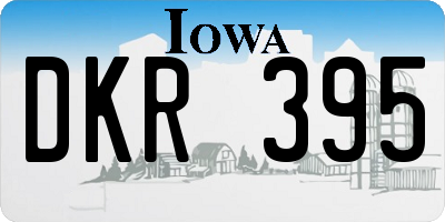 IA license plate DKR395