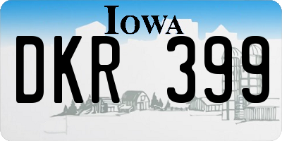 IA license plate DKR399