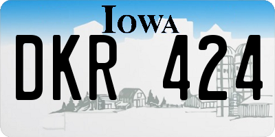 IA license plate DKR424