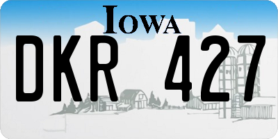 IA license plate DKR427