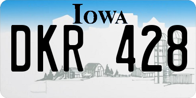 IA license plate DKR428