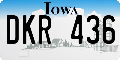 IA license plate DKR436