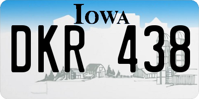IA license plate DKR438