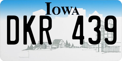 IA license plate DKR439