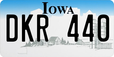 IA license plate DKR440