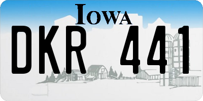 IA license plate DKR441