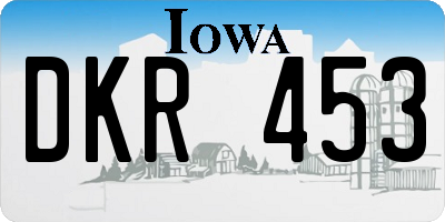IA license plate DKR453