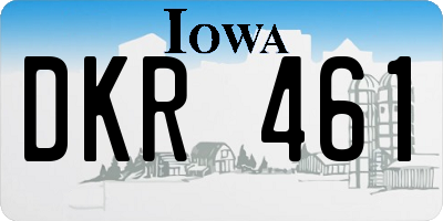 IA license plate DKR461