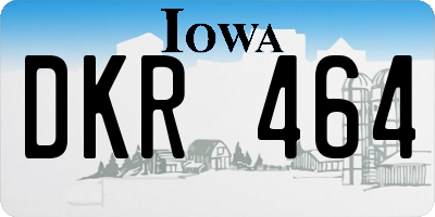 IA license plate DKR464