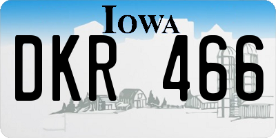 IA license plate DKR466