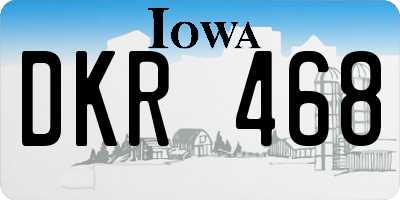 IA license plate DKR468